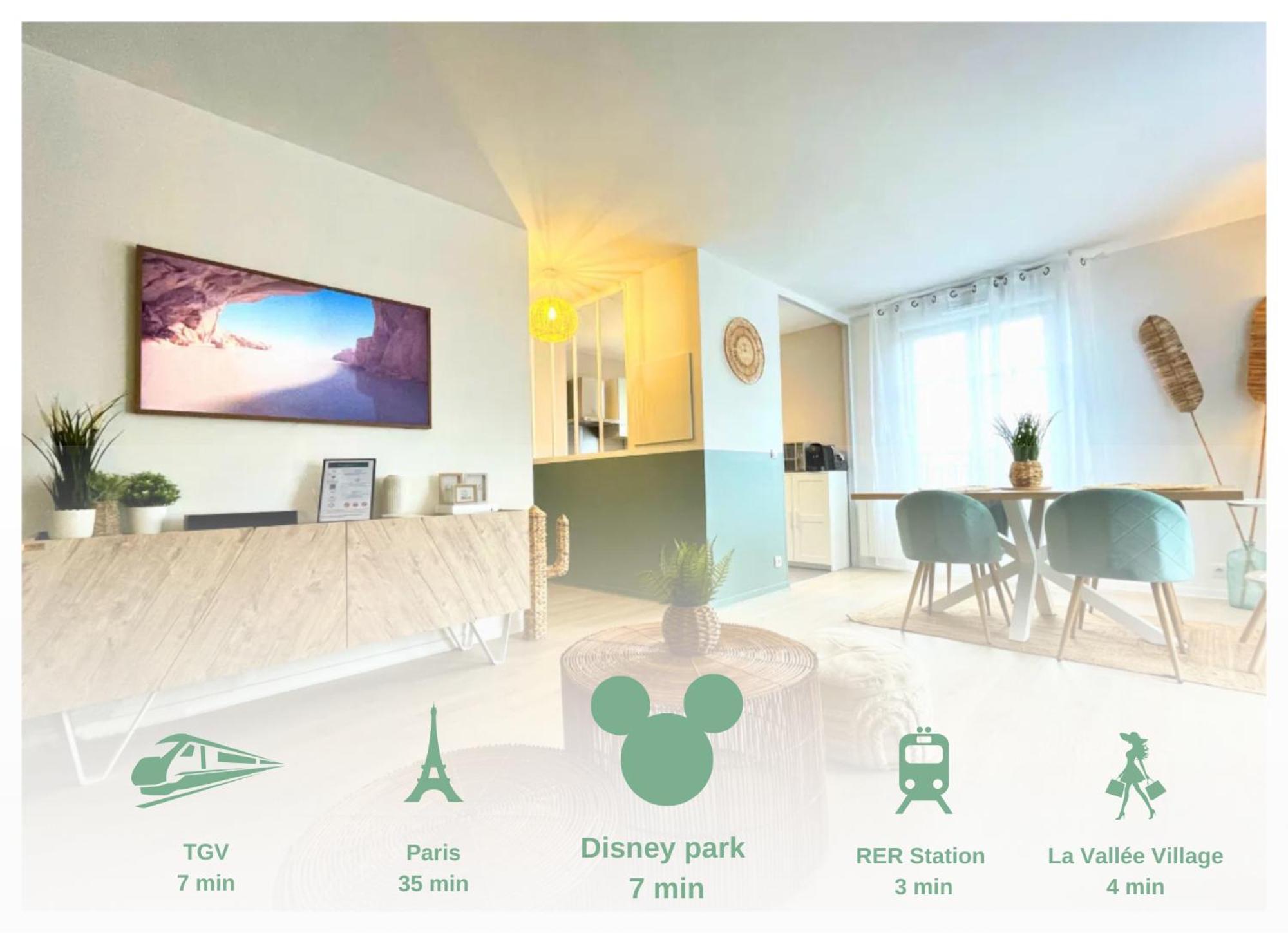 L'Organik Disney 7 Min Gare 5 Min Parking Prive Chessy  Luaran gambar